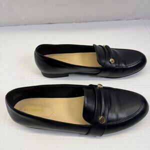 Liz Claiborne Womens 10M Black Faux Leather Loafer Shoes Trish